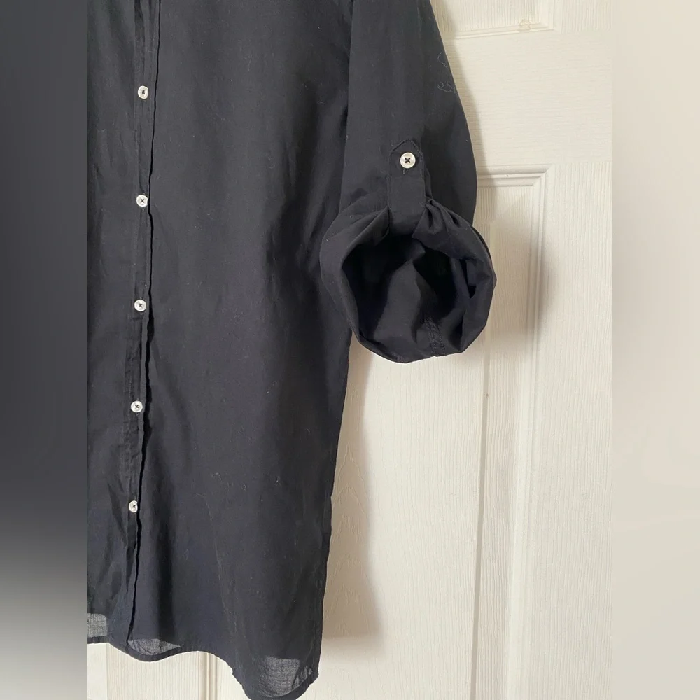 Zara Men's Black Lightweight Cotton Casual Shirt Size M